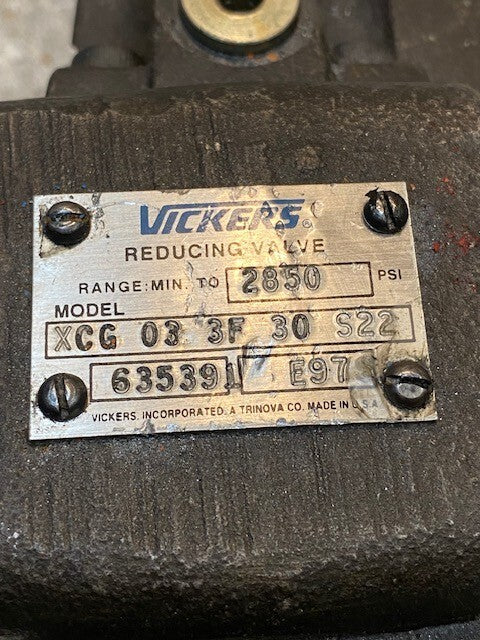 VICKERS PRESSURE REDUCING CHECK VALVE XCG-03-3F-30-S22 | 63302 | 9410