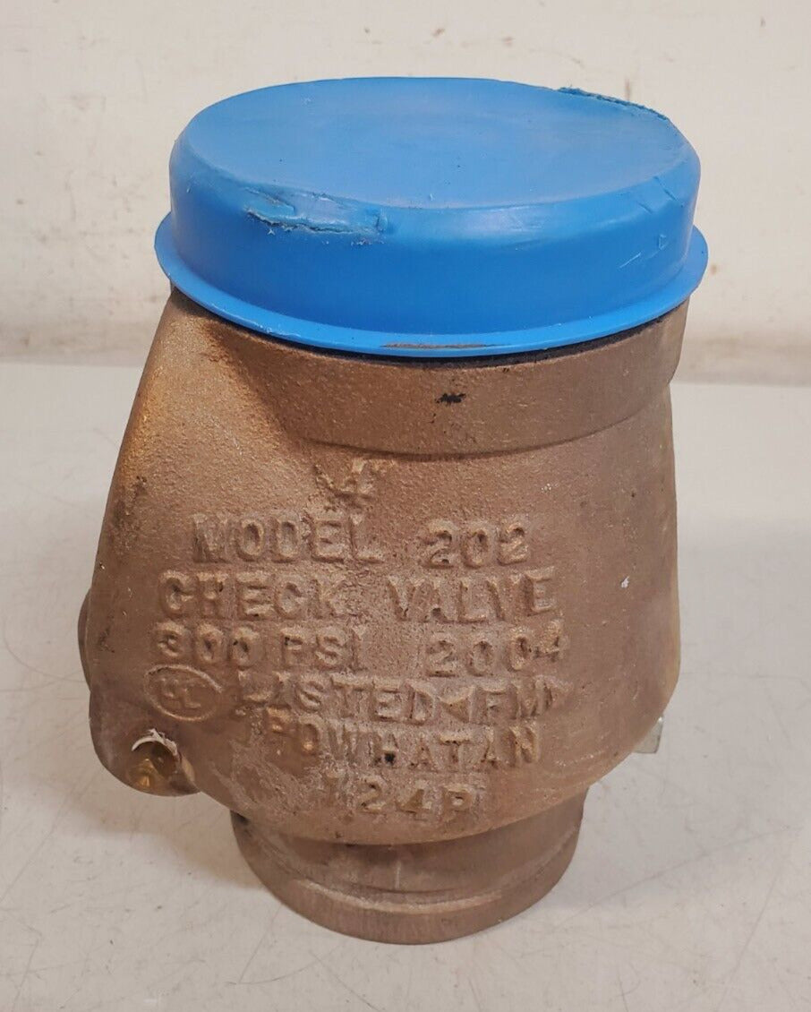 POWHATAN 4" Bronze Body Swing Check Valve Model 202 | 300PSI | Listed FM 124P