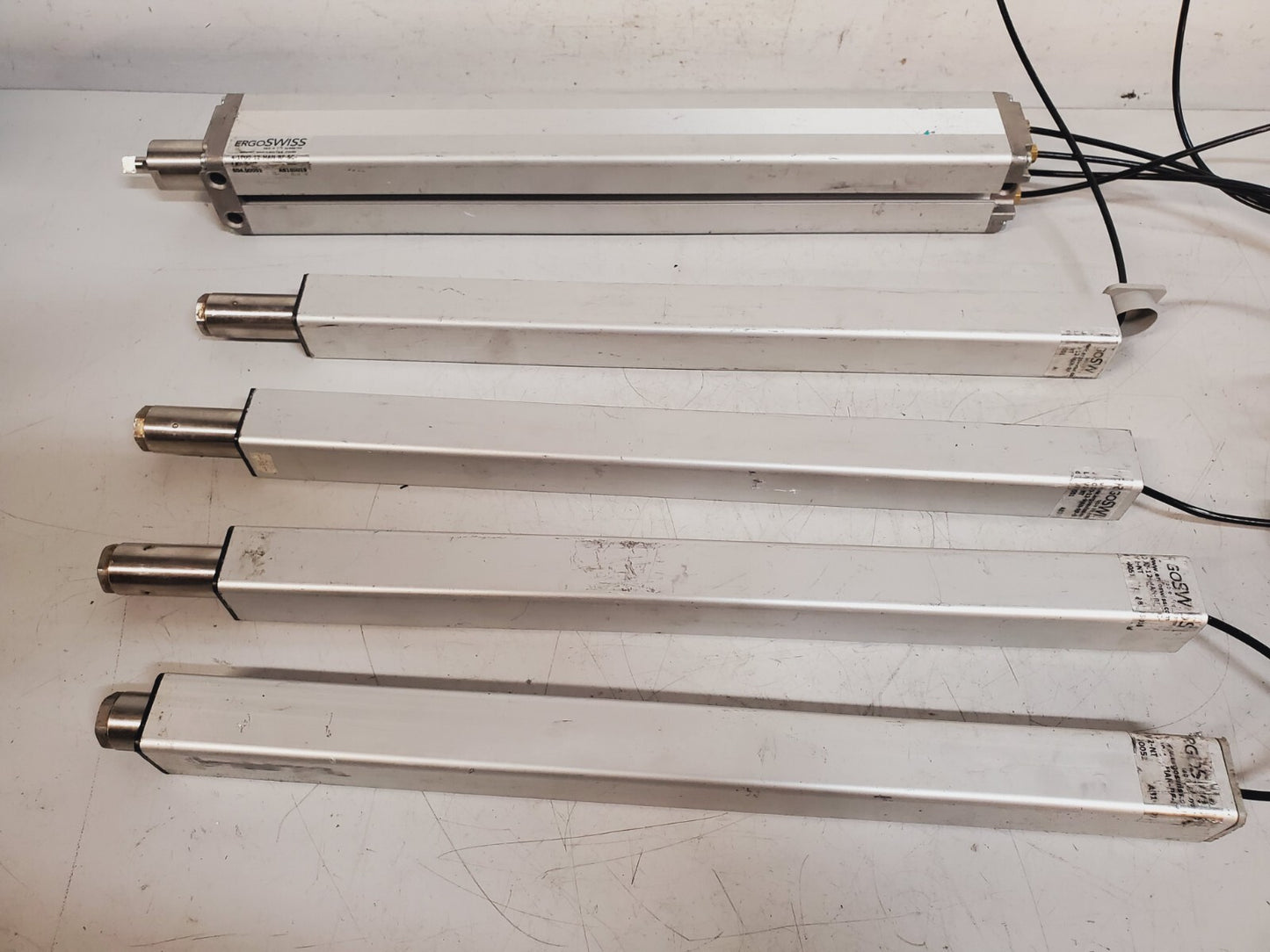 4 Qty of ErgoSwiss Table Lift Cylinders & Pump 4-1000-12-MAN-RF-SC-LA (5 Qty)