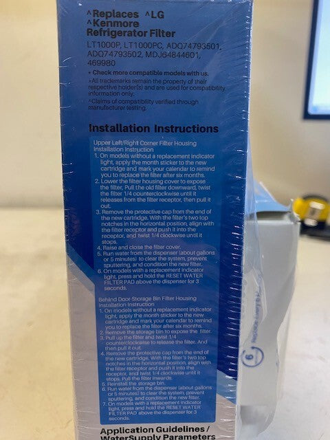 2 Quantity of ICEPURE LT1000P Replacement 3 Pack RWF4700A AF004 (2 Quantity)