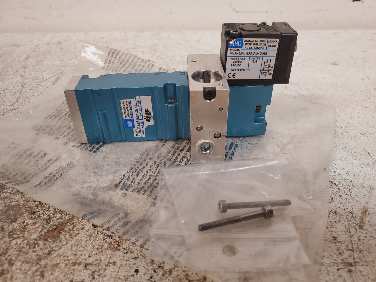 MAC Solenoid Valve 413A-00A-DP-D A AJ-0JM | 45A-L00-DAAJ-0JM