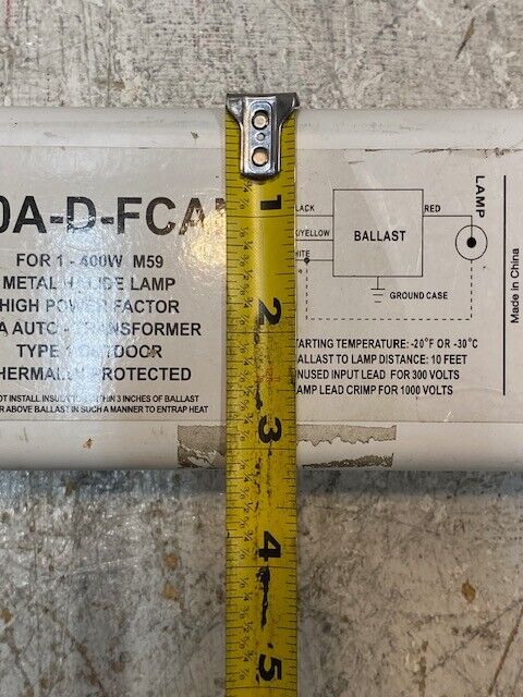 Keystone 00498 | MH-400A-D-FCAN Metal Halide Ballast 400W | 120V or 277V