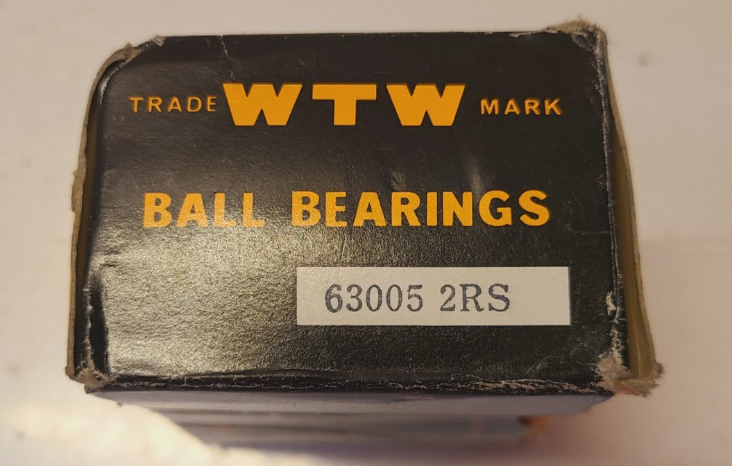 8 Quantity of WTW Ball Bearings 63005 2RS | 63005-2RS (8 Qty)