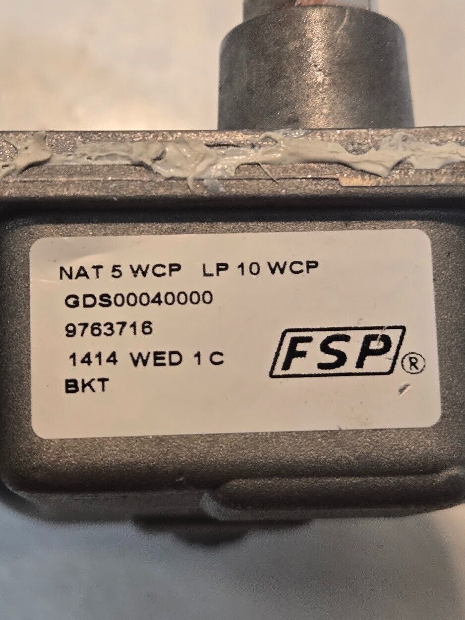 FSP Gas Range Safety Valve 9763716 | NAT 5 WCP LP 10 WCP | GDS00040000 | 1414