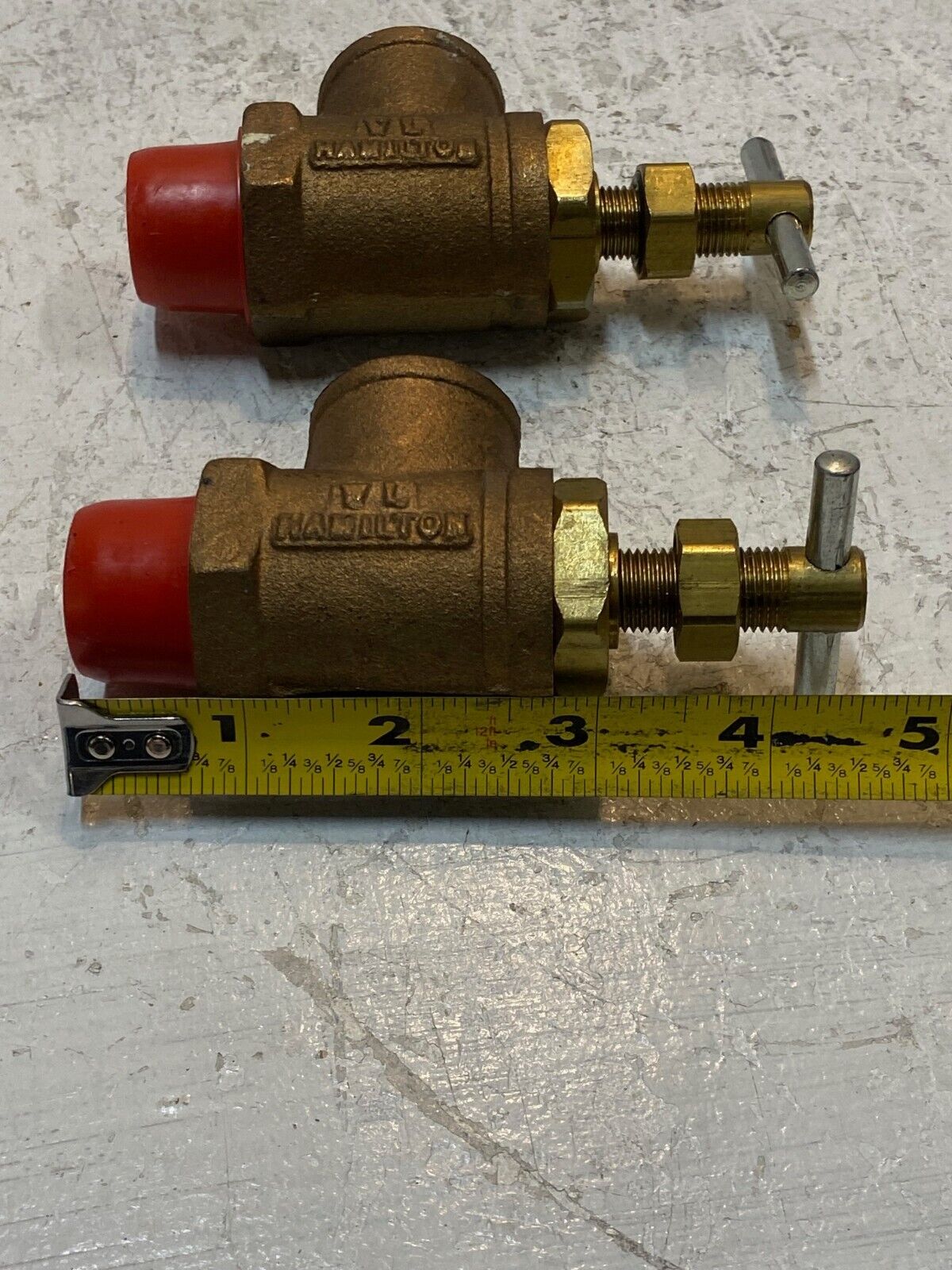 2 Quantity of Hamilton Brass Pressure Regulator Relief Valves 23mm Bore (2 Qty)