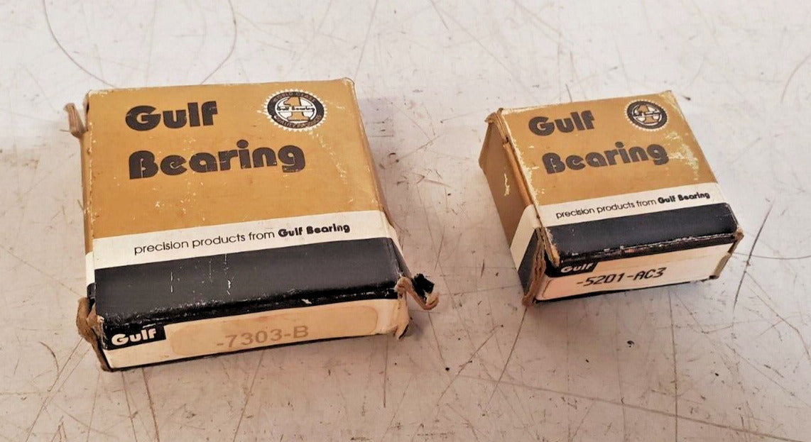 2 Quantity of Gulf Bearings 1 Unit 7303-B & 1 Unit 5201-AC3 (2 Qty)