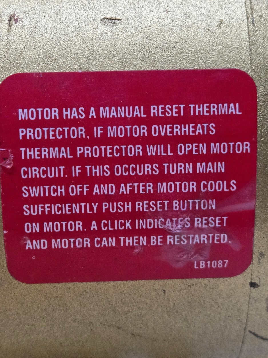 Baldor Pump Motor 34G040Y219 | 1/3 HP | 100 V | Frame 48YZ | 40 C | W0508251407