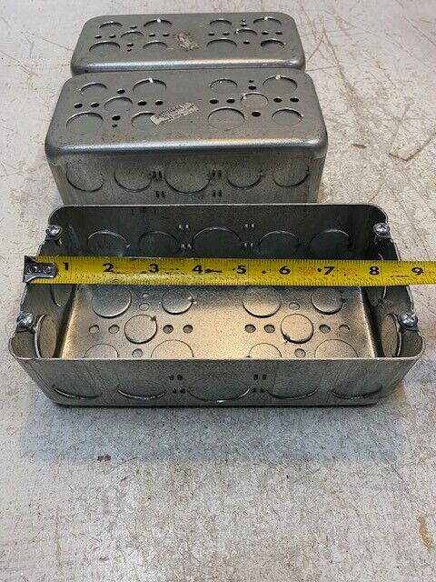 3 Quantity of Steel City H3BD-3/4-1 Metallic Square Boxes (3 Quantity)