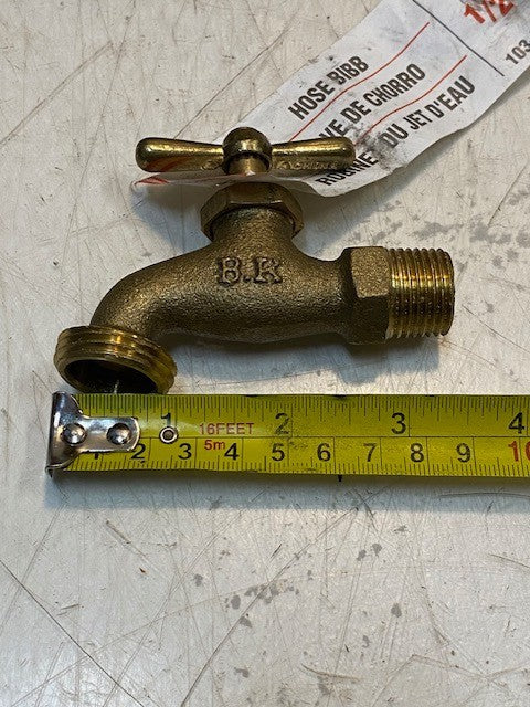 12 Quantity of B&K 103-003 Brass Hose Bibb Valves 1/2" MPT (12 Quantity)