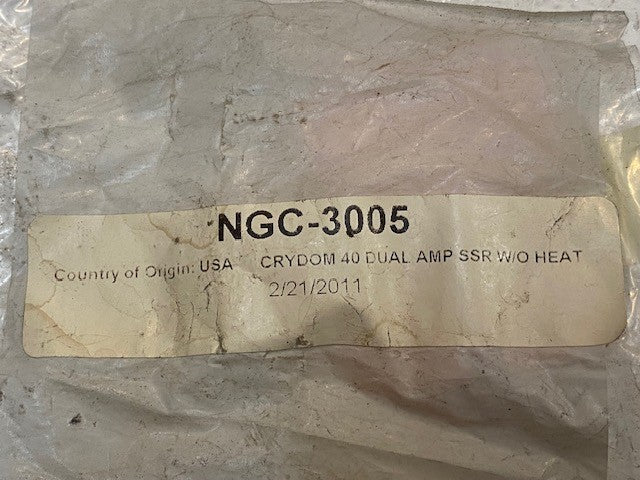 Crydom D2440DE-6816 Turbo Chef NGC-3005 Solid State Dual Voltage Relay USED