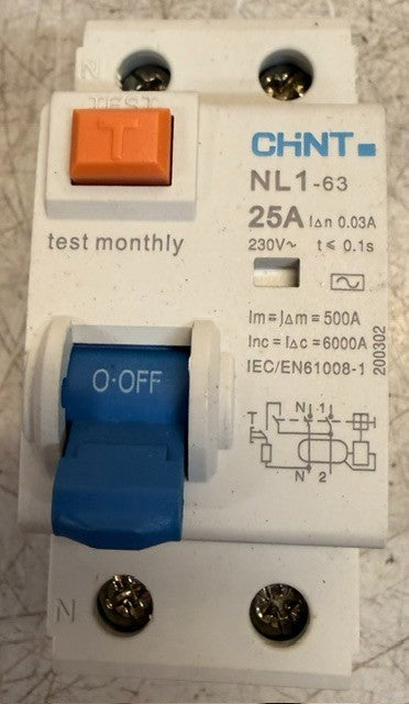 Chint NL1-63 | 25A Residual Current Circuit Breaker Electrical Safety Unit