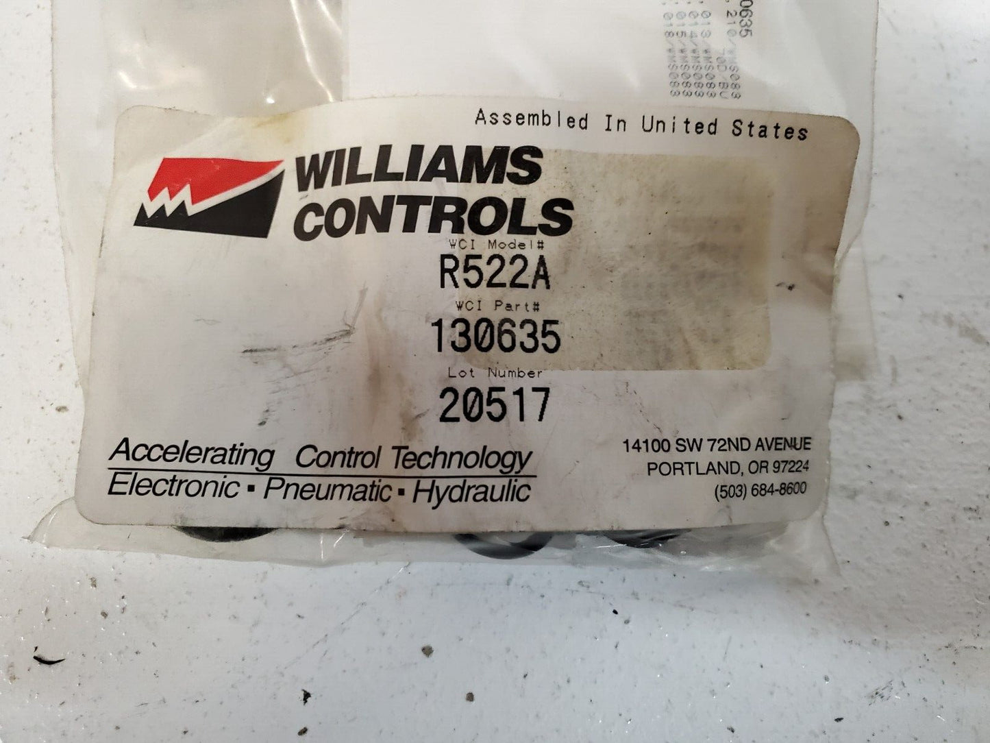 Williams Controls Repair Kit | R522A | 130635 | 20517