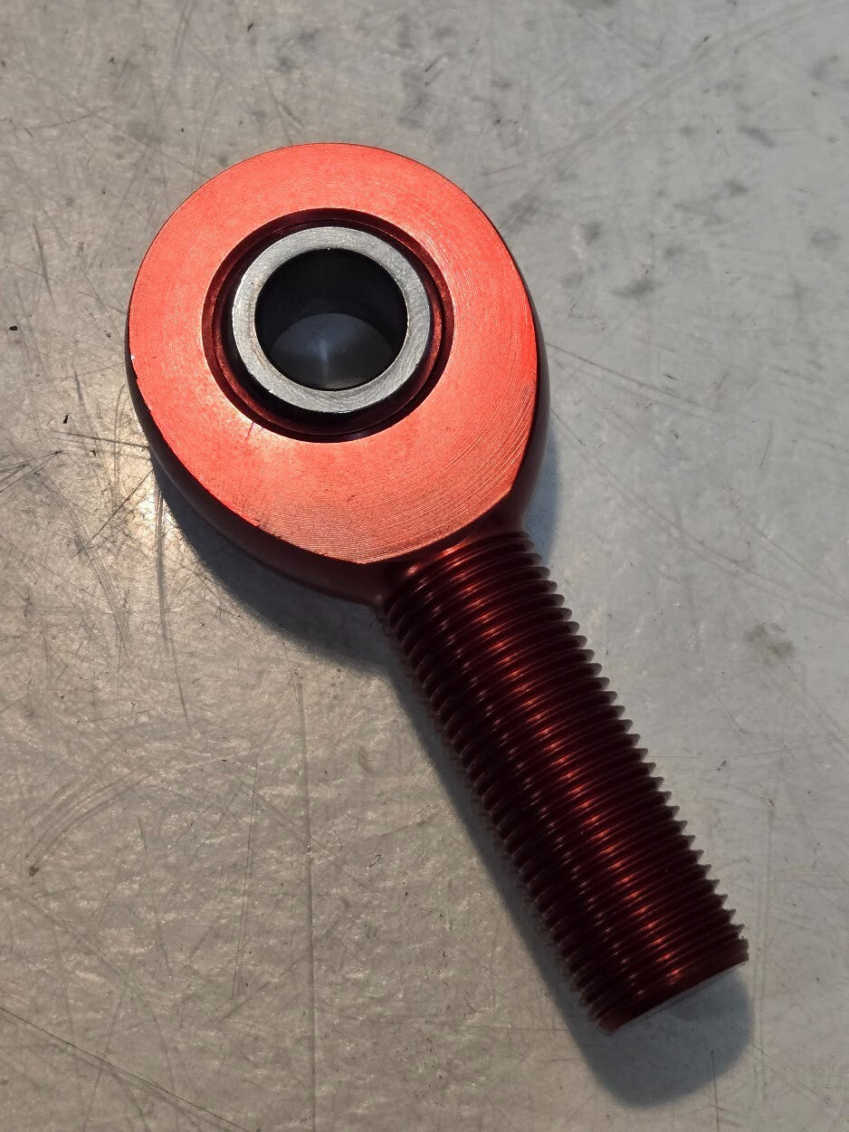 6 Quantity of Red Anodized Aluminum Rod Ends 1/2" Bore 5/8" Thread (6 Qty)