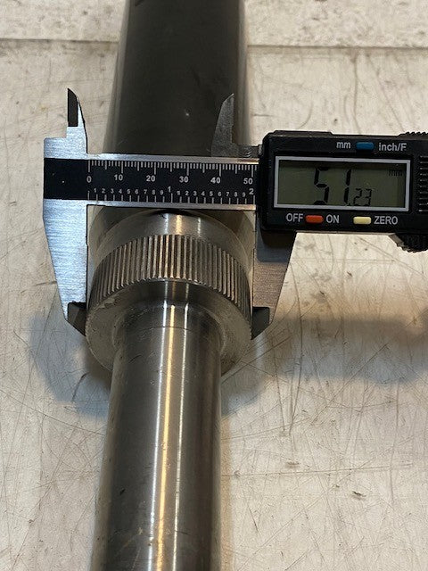 Trailer Axle Spindle 16-1/4" Long 57mm OD 32mm Shaft 28mm Thread