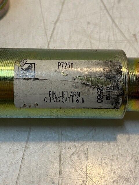 2 Quantity of Tisco P7250 Lift Arm Pin Clevis CAT II & III 9-1/4" Long (2 Qty)