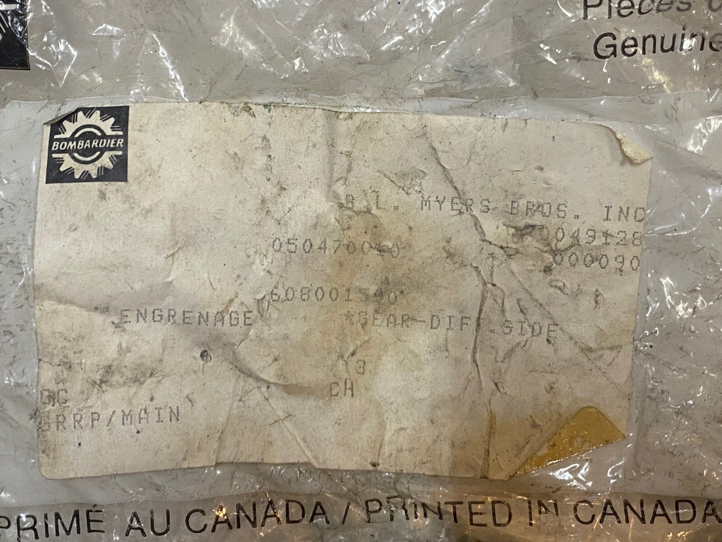 2 Pack of Bombardier Myers Bros Gears 27 Teeth 3.5" Diameter 608001590 (2 Qty)