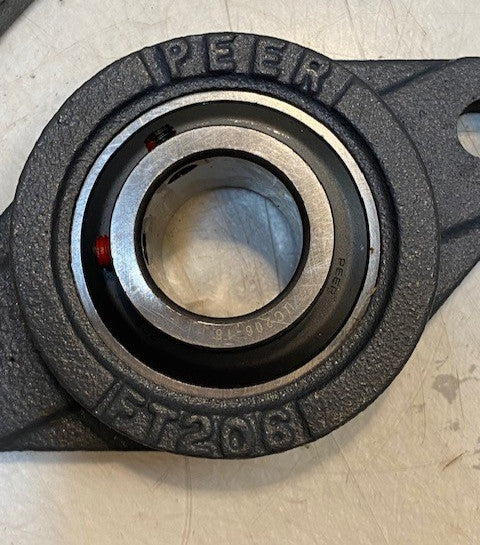 2 Qty of PEER 2-Bolt Flange FT206 Insert Bearing UC206-18 | 28mm Bore (2 Qty)
