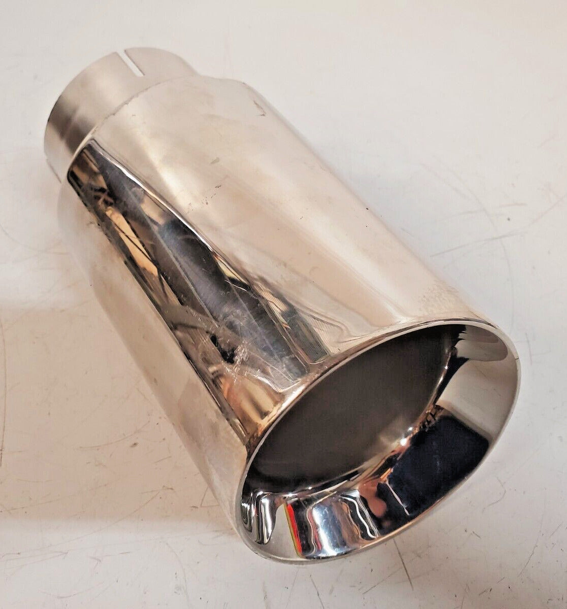 JBA Exhaust Double Wall Polished S/S Chrome Tip  3" x 4" x 7-5/8"