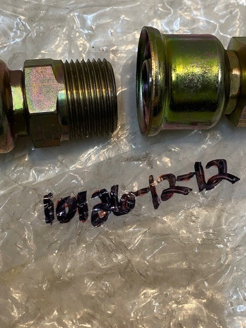 2 Quantity of Parker Crimp Style Hydraulic Hose Fittings 10126-12-12 (2 Qty)
