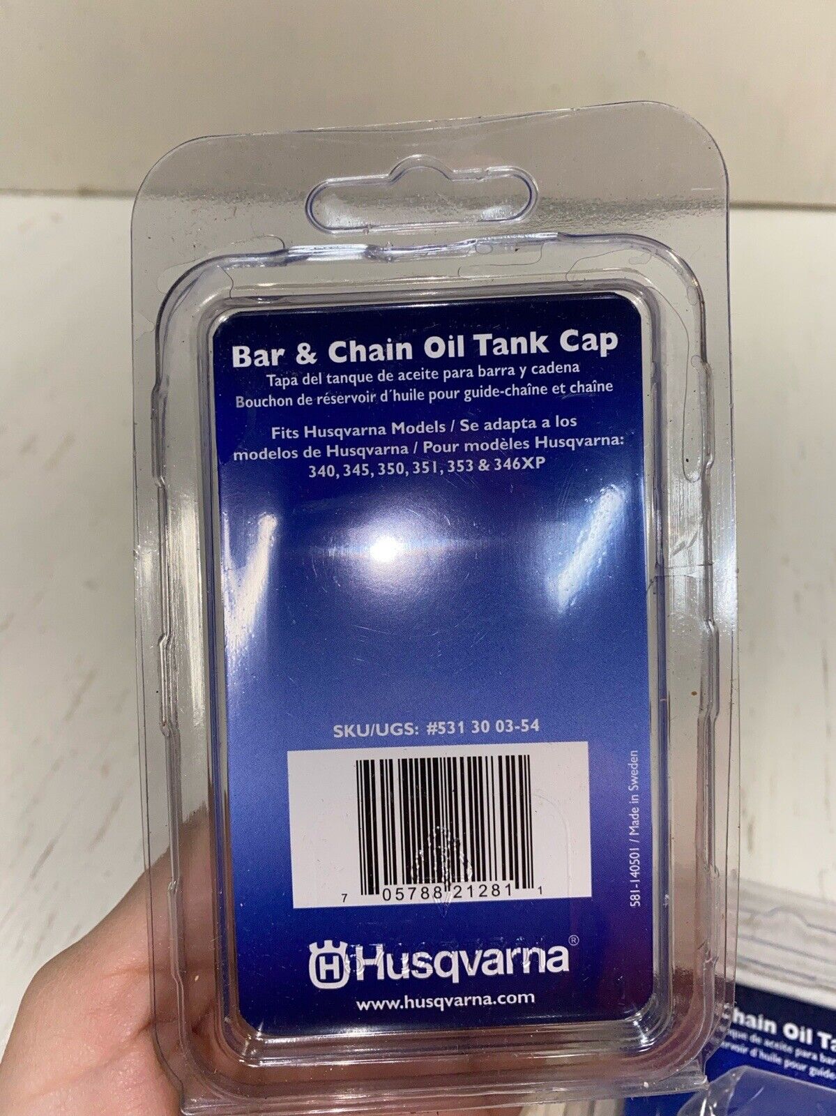 4 Husqvarna 53 1300354 Bar & Chain Oil Caps for 340, 345, 350, 351, 353, and 346