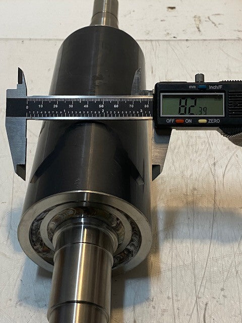 Pinch Tension Roller Gear 19-1/2" L 82mm OD 25mm End 15mm ID 29mm End