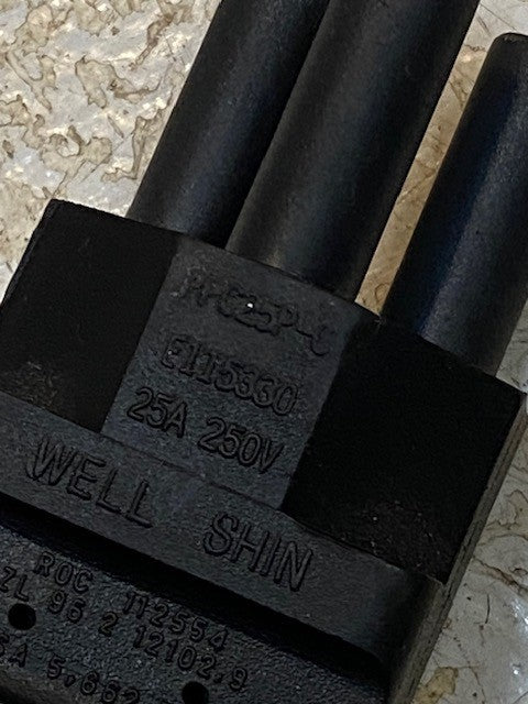 Well Shin PPC25P-C Power Cable E115330 | 25A 250V Heavy Duty Cord