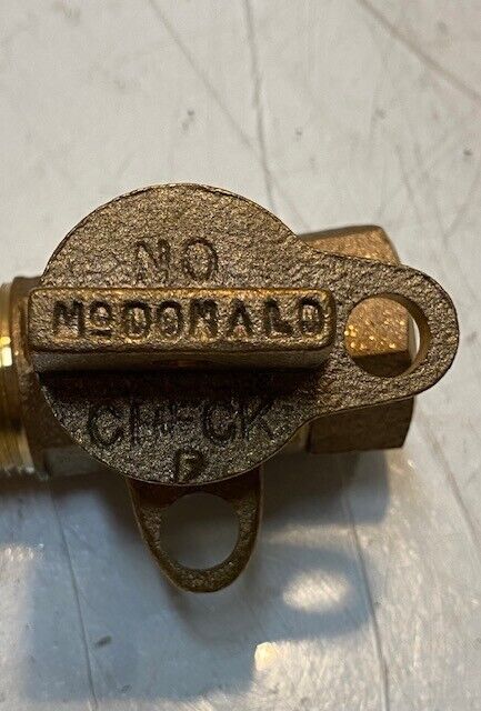 McDonald 300W Lockable Brass Curb Stop Ball Valve NL Shut Off Valve