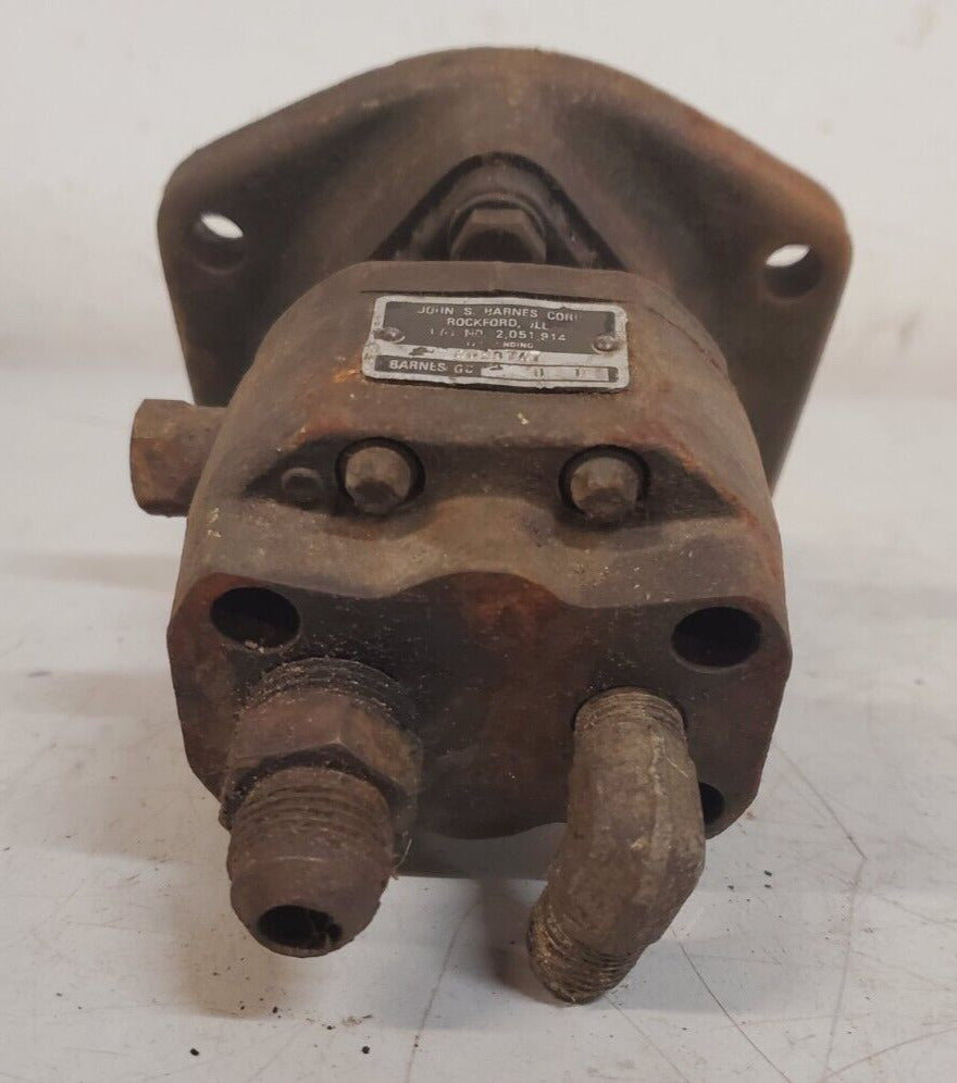 John S Barnes Hydraulic Pump 4028692 | GC5183 | Pat 2,051,914