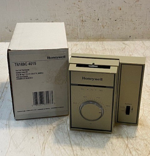 Honeywell T6169C 4015 Fan Coil Thermostat 44 to 86 deg F 1/3 HP 120-277V 50/60Hz