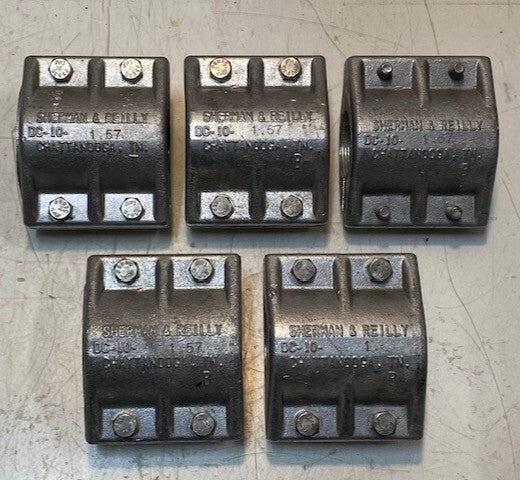 5 QUANTITY OF SHERMAN & REILLY DC-10 1.57 DUCT COUPLERS (5 QUANTITY)