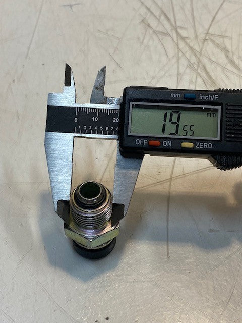 2 Quantity of Straight Hex Hydraulic Adapters 9mm ID 26mm OD 20mm Thread (2 Qty)
