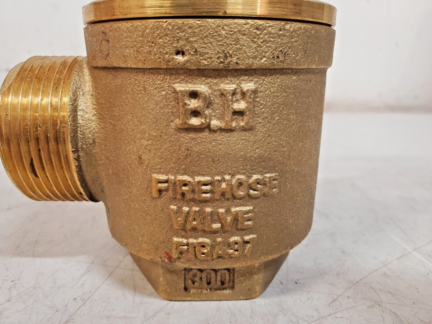 BH 1-1/2" NPT 300 Brass Threaded Fire Hose Valve | Listed 37WL