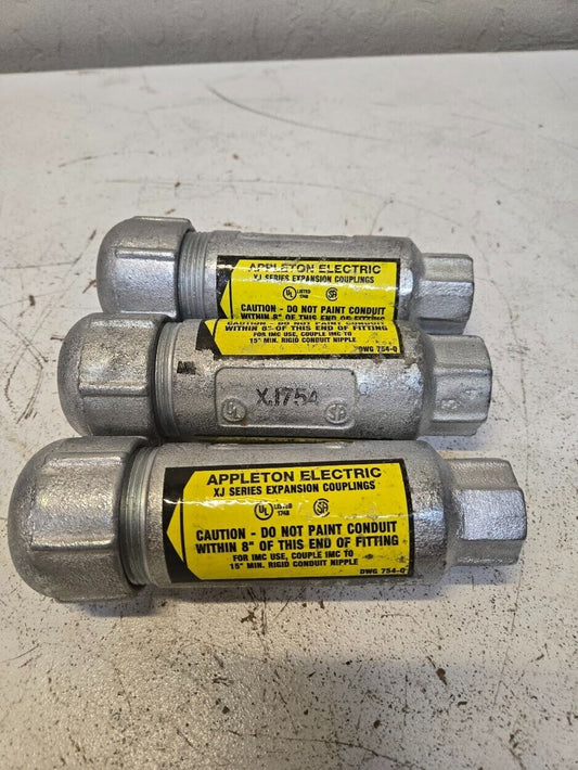 3 Quantity of Appleton Electric XJ754 Expansion Couplings (3 Quantity)