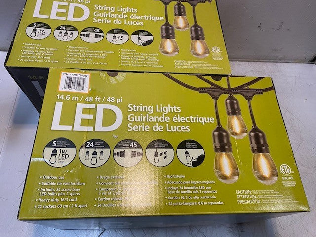 2 Qty of Feit Electric 48ft LED 24 Bulbs String Light Sets 710090 (2 Qty)