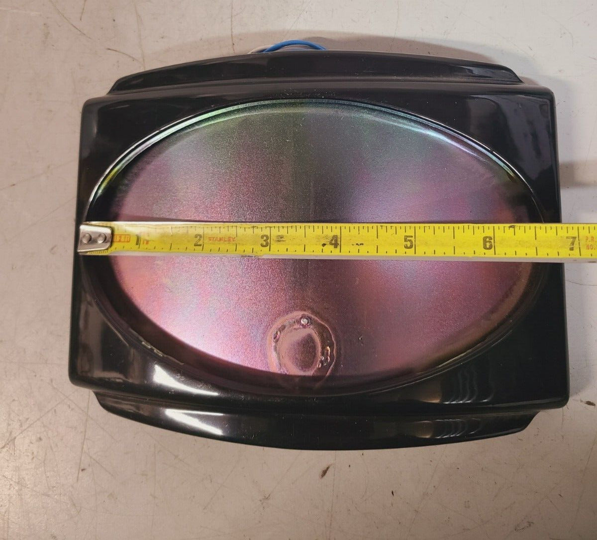 Curved Black License Plate Frame 6-3/4" x 3-3/4"