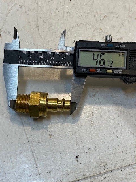 19 Quantity of Hose Barb Couplings 47mm L 16mm Thread 10mm Tip 10mm ID (19 Qty)