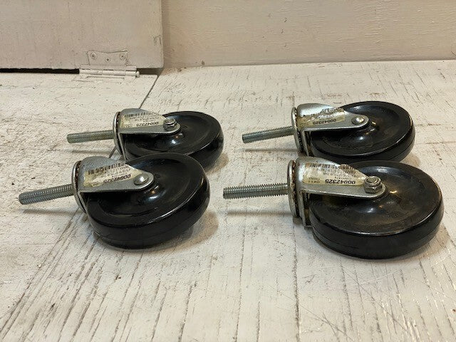 4 Pack of GlideMaxx Swivel Stem Casters 00042325 CWH1574 4"x15/16 SFTRUB(4 Qty)