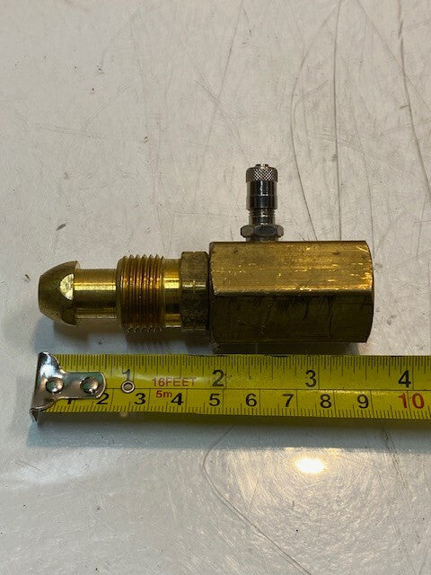 Propane Pressure Test Block Gauge Valve 3-1/2" L 9mm ID 29mm OD 20mm Thread