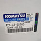 Komatsu Genuine Parts Hydraulic Oil Filter 426-43-38760 Cartridge Element