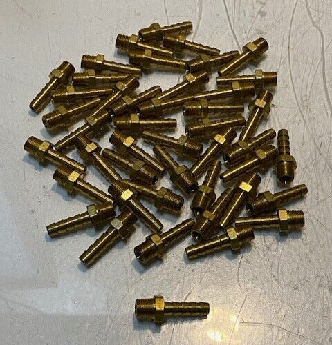 45 Quantity of Hose Barb Hex Fittings 39mm L 10mm Thread 7mm Nose 4mm Nose ID