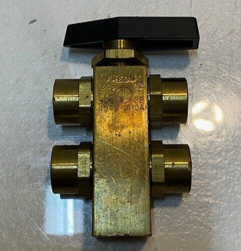 Abco Kantleak Multi-Port Stack Brass Valve Freon 134a, 404a, 410A 1000 PSIG 6996
