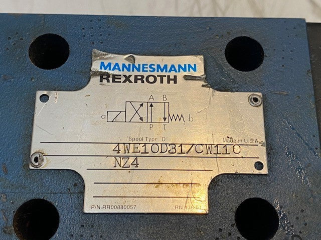 Rexroth 4WE10D31/CW110NZ4 Direct Operated Directional Spool Valve WZ65-4-L