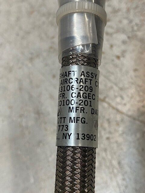 Elliott Vickers Flexible Shaft Aircraft Part 601R93106-209 | 42-1/2" Long