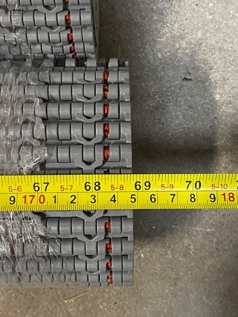 2 Qty of Uni Chains Habasit Plastic Conveyor Belts 11PPPA666RUB 68" x 51" -2 Qty