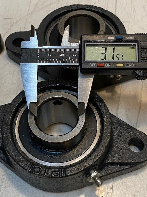 4 Quantity of IPTCI 2-Bolt Flange Bearings FL207 UC207-20 | 32mm Bore (4 Qty)