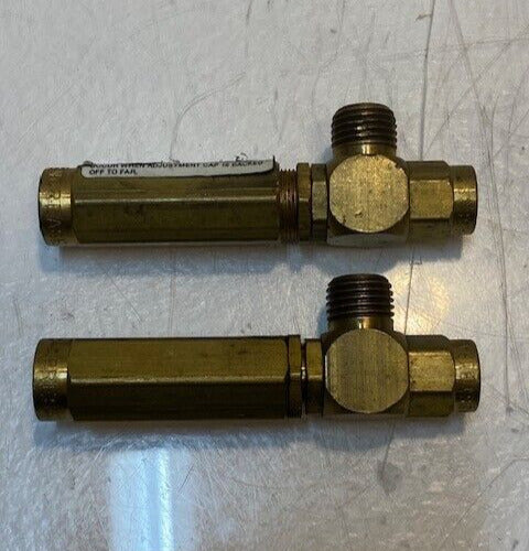 2 Quantity of Mini Brass Balanced Pressure Regulator Valves 3-1/4" L 13mm Thread