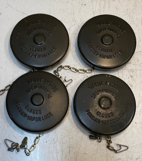 4 Quantity of Fuel Tank Caps for Military Fording-Vapor Lock 4-3/8" OD (4 Qty)