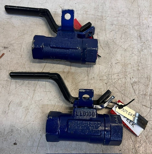 2 Quantity Warren 1/2 Inch Ball Valve B16.34 Threaded Industrial Shut Off Valve