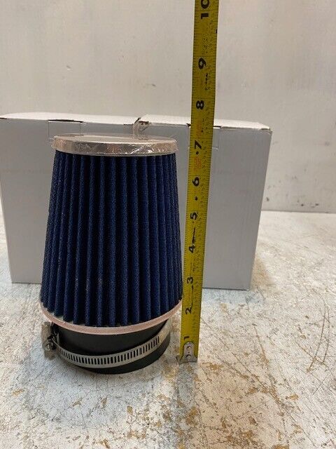 2 Quantity of Blue 3.5" 89mm Cone Air Filters (2 Quantity)