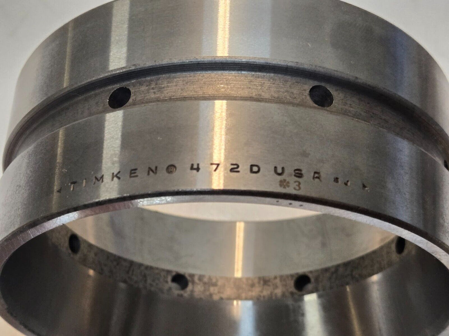 Timken 472D-3 Double Taper Bearing Cup 4-3/4" Outer Diameter 5.5mm Outer Holes